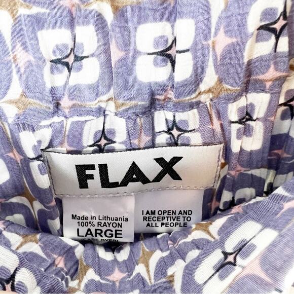 FLAX Geometric Print Pull On Layered Maxi Skirt L - Picture 5 of 5